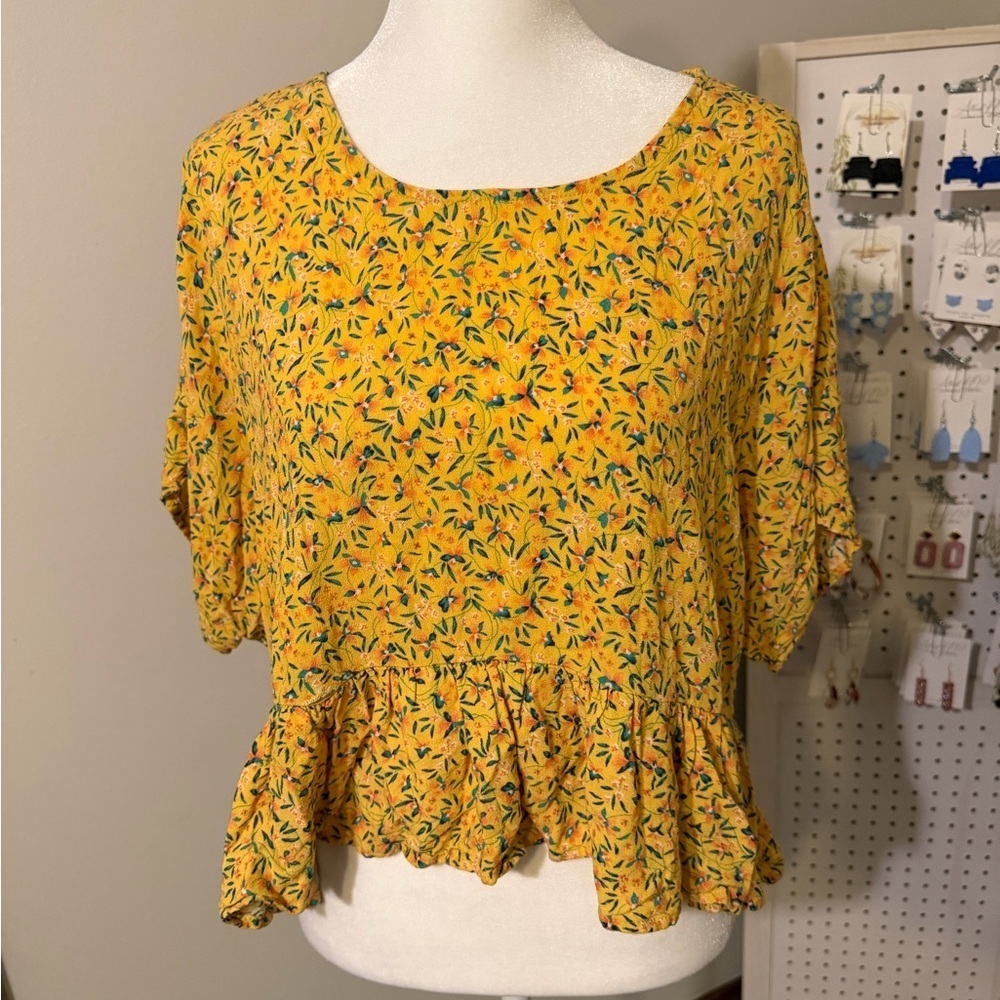 O'Neill Yellow Floral Blouse